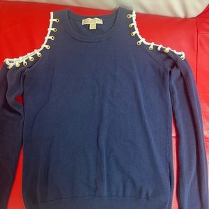 MKors sweater with open shoulder